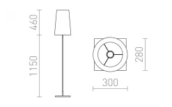 Lulu Golvlampa 160cm Vit/Krom E27