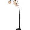 Lumina Golvlampa 3-delad E14 matt svart/bärnsten