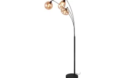 Lumina Golvlampa 3-delad E14 matt svart/bärnsten