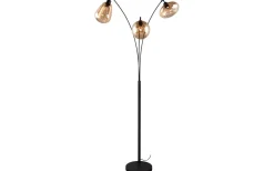Lumina Golvlampa 3-delad E14 matt svart/bärnsten