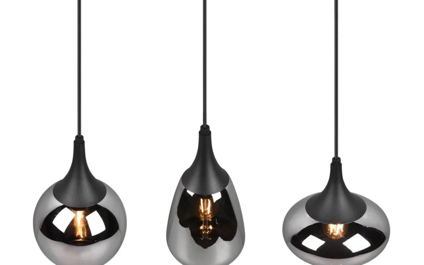 Lumina Takpendel 3-delad E14 mattsvart