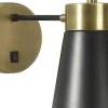 Luna Vägglampa 13cm Svart/Antikmässing