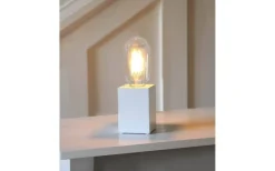 Lys Bordslampa E27 10cm Vit