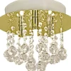 Madelene Kristallplafond 26cm Mässing