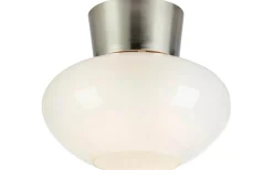 Malaga Plafond 20cm Vit/Satinnickel