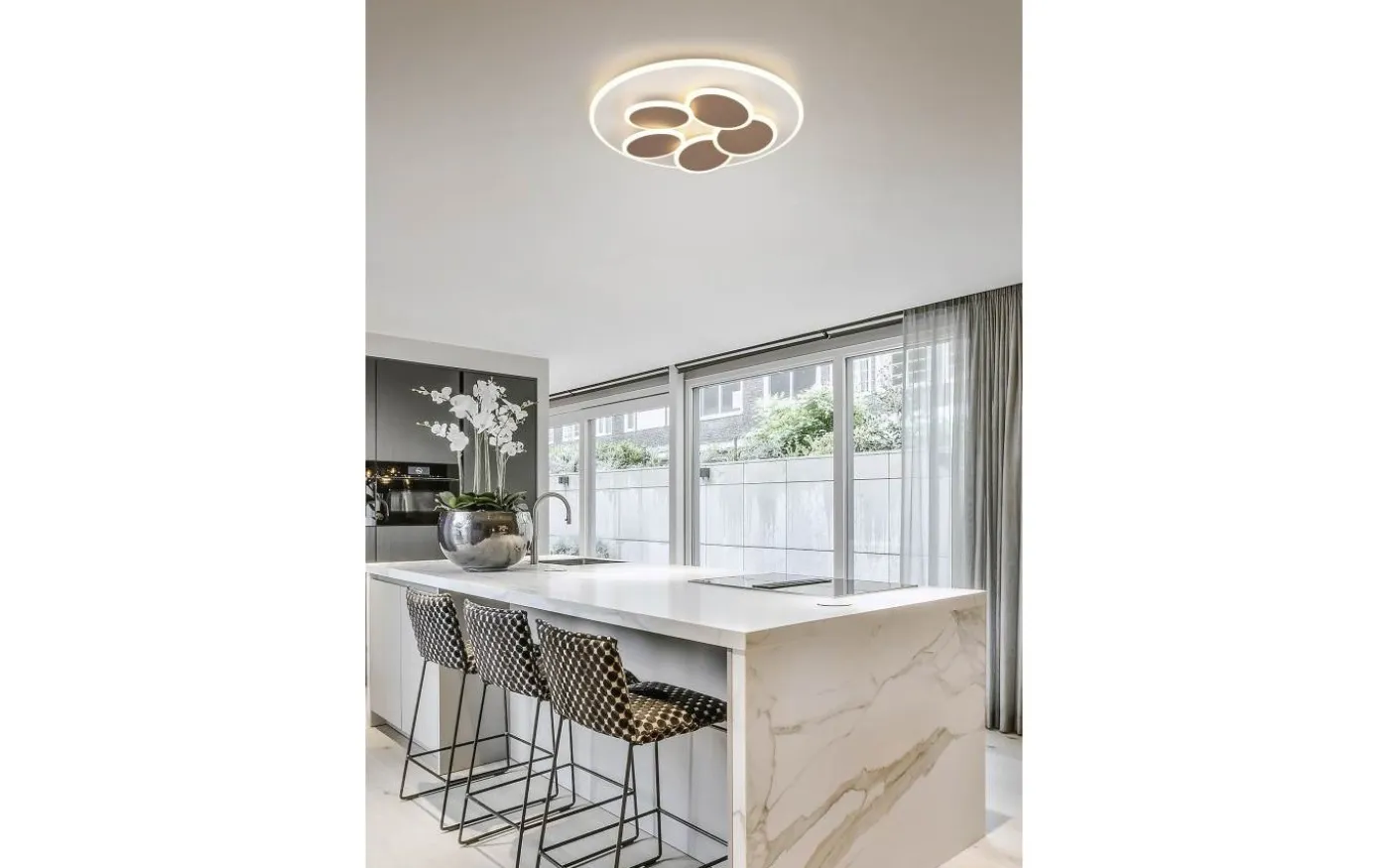 Mandala Plafond LED varmgrå/kaffebrun