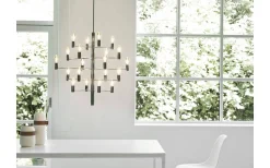 Manola Takkrona 70cm LED 20x2,5W Krom
