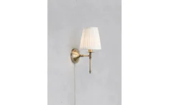 Manor Vägglampa Vit/Antikmässing