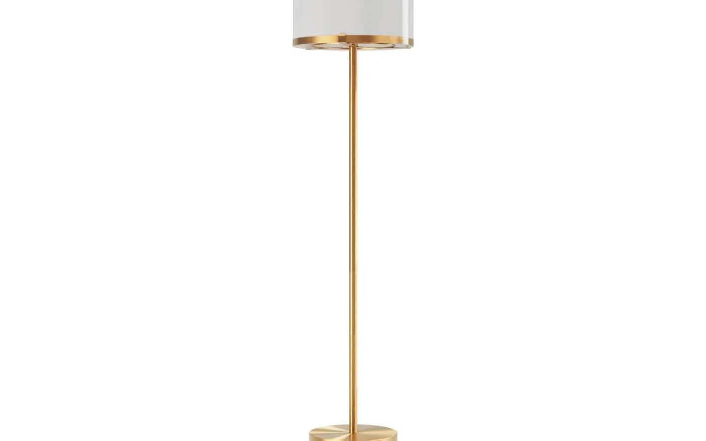 Marcel Golvlampa 150cm Mässing/Vit
