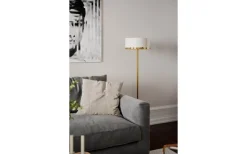 Marcel Golvlampa 150cm Mässing/Vit