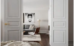 Marcel Golvlampa 150cm Mässing/Vit