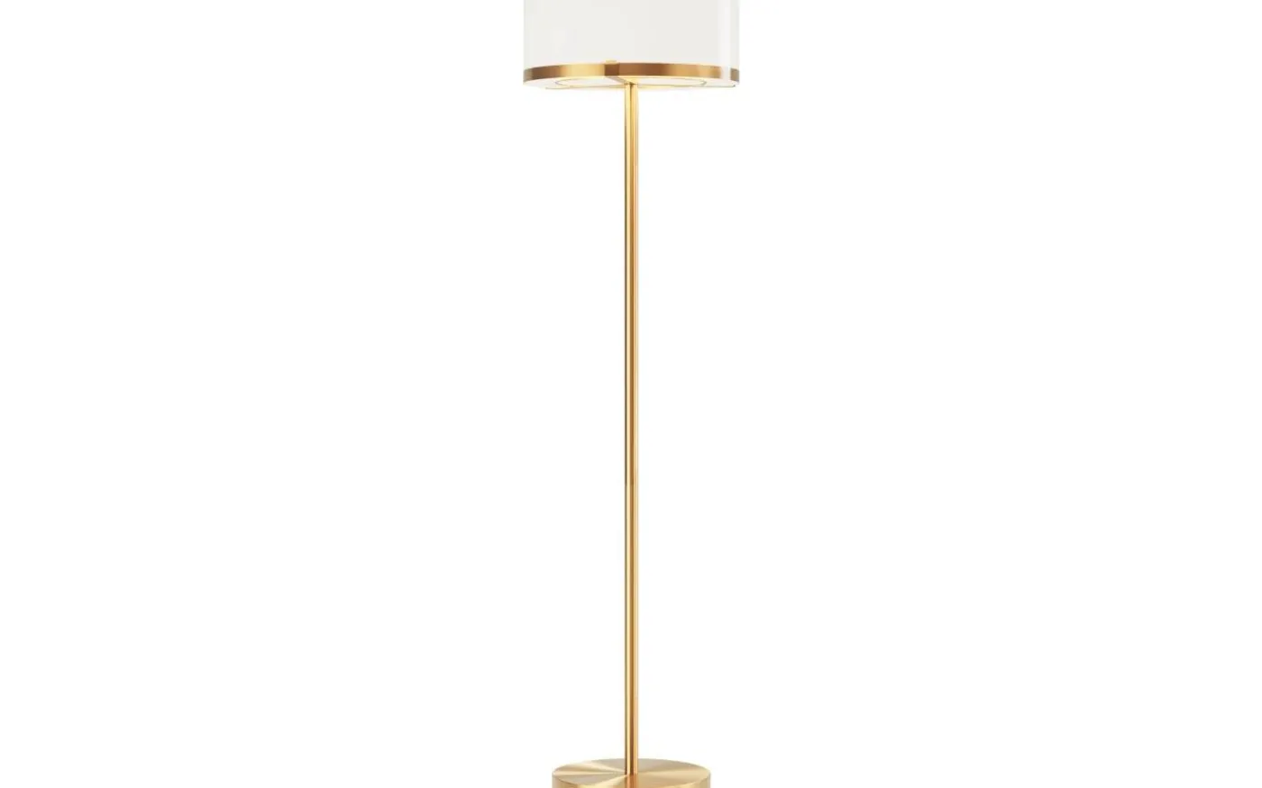 Marcel Golvlampa 150cm Mässing/Vit