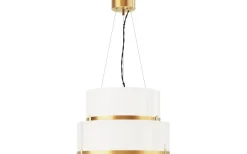 Marcel Taklampa 50cm Mässing/Vit
