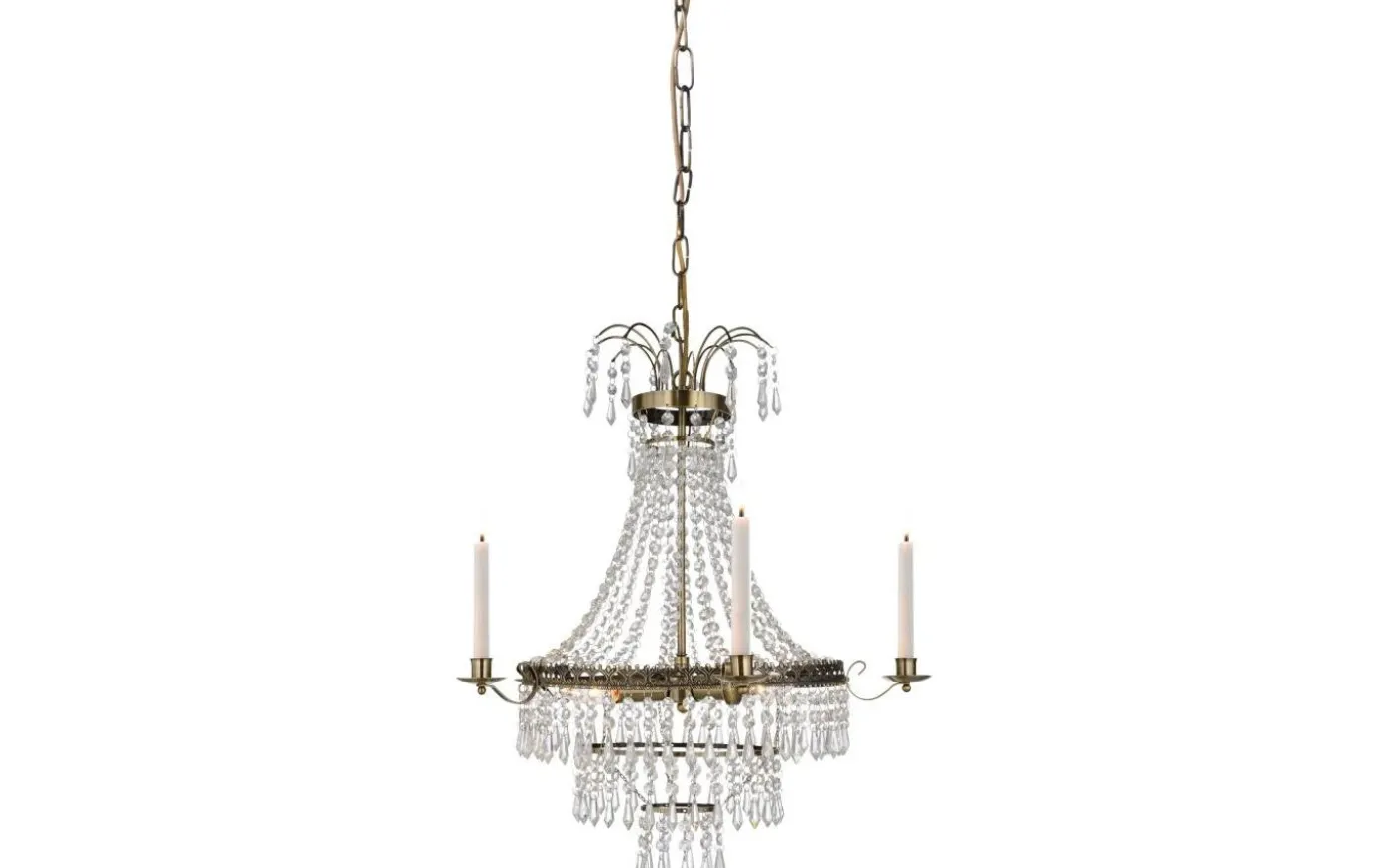 Marielund Kristallkrona Antik 50 cm 3xE14