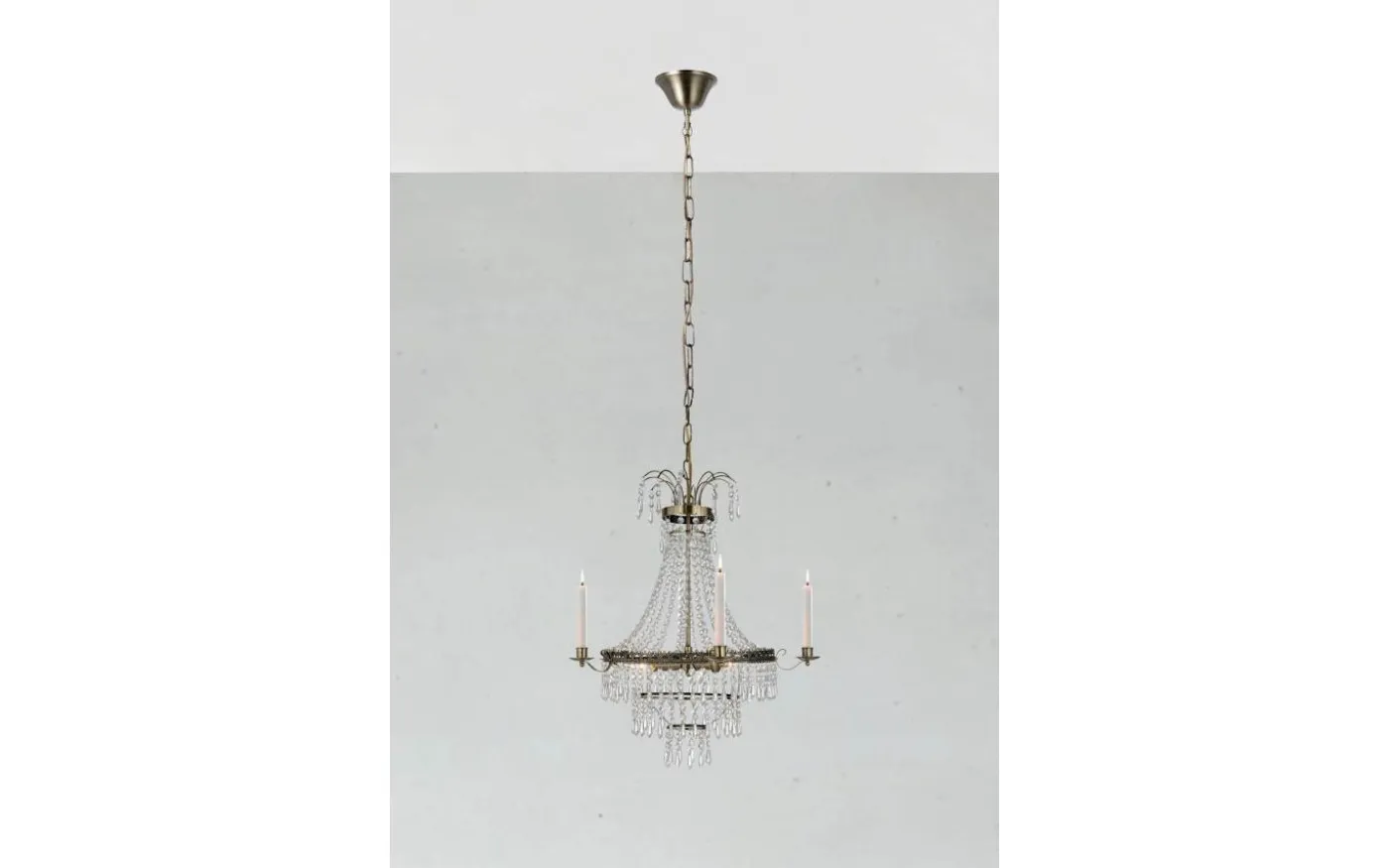 Marielund Kristallkrona Antik 50 cm 3xE14