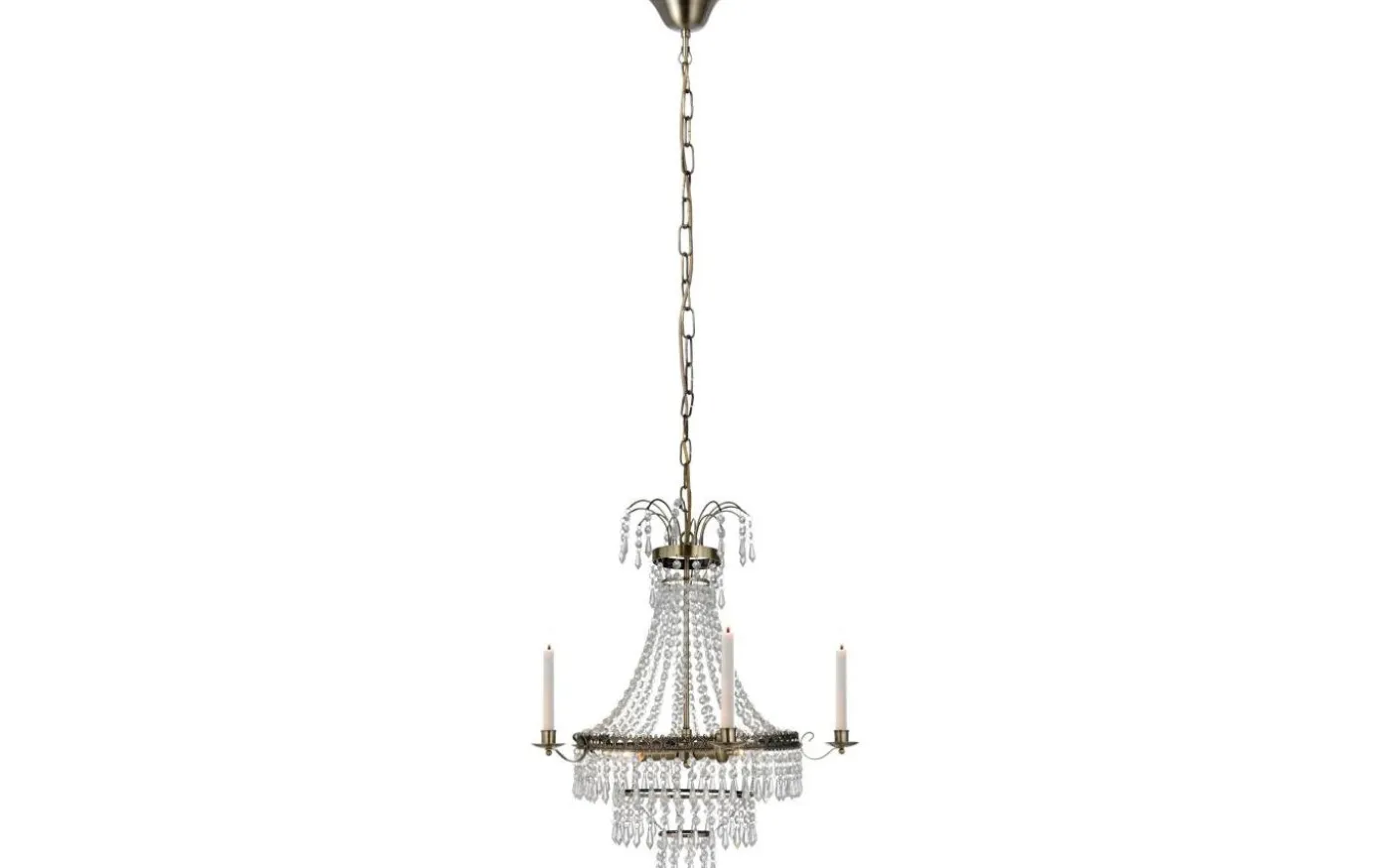 Marielund Kristallkrona Antik 50 cm 3xE14