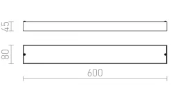 Marina Vägglampa Krom 60cm LED 14W IP44 3000K
