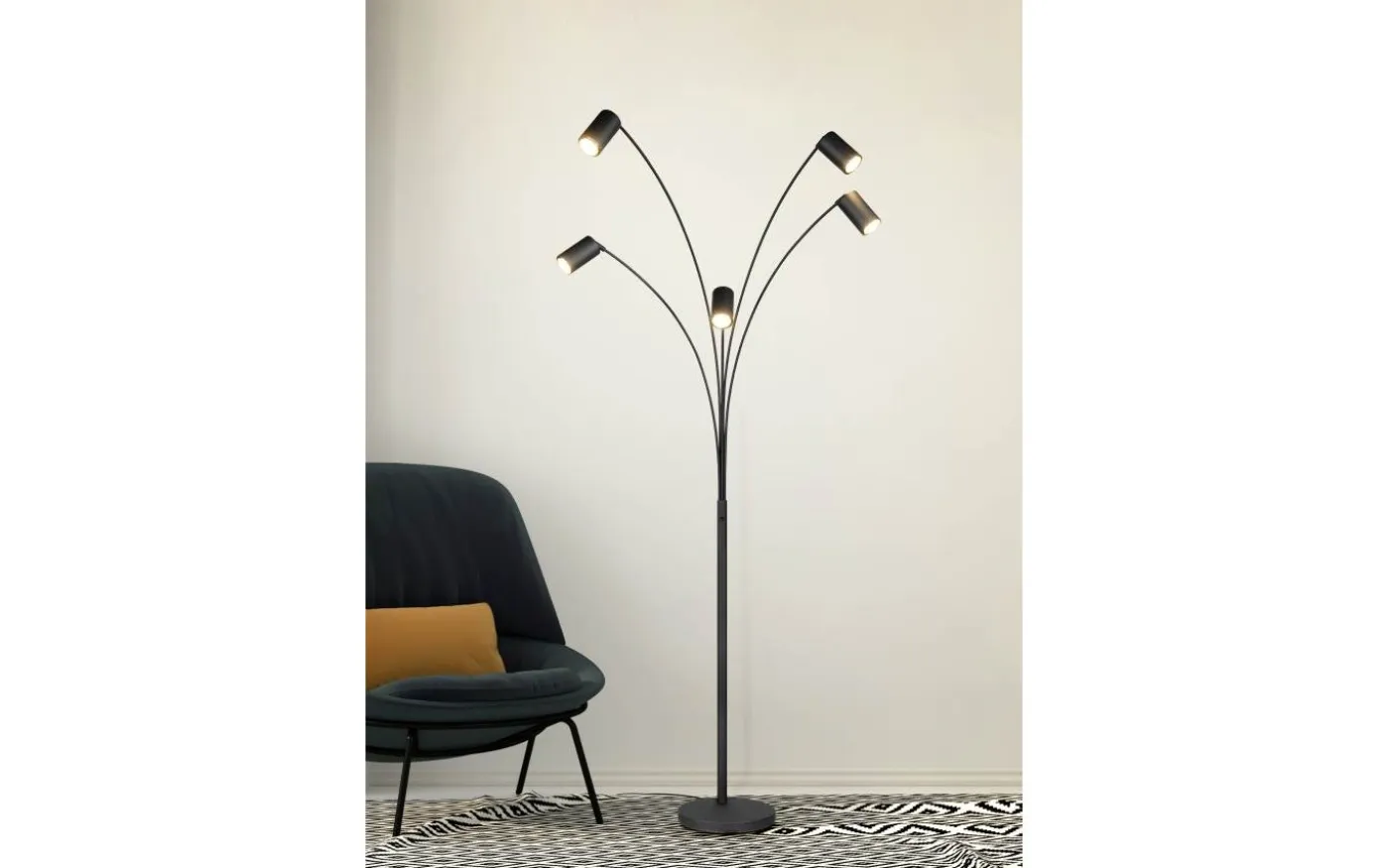 Marley Golvlampa 5-delad GU10 mattsvart