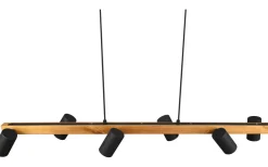 Marley Takpendel 6 st 115cm GU10 matt svart/trä