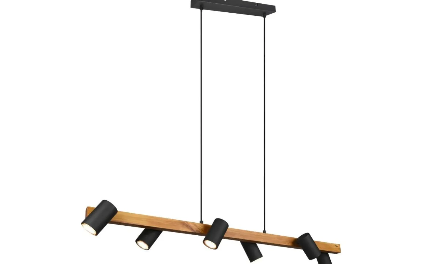 Marley Takpendel 6 st 115cm GU10 matt svart/trä