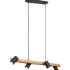 Marley Takpendel 4-delat 80cm GU10 matt svart/trä