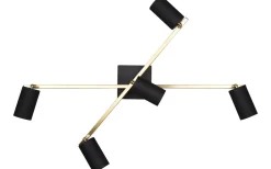 Marley Takspotlight 5-delad GU10 svart/guld