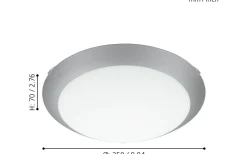 Mars Plafond 25cm Silver/Vit