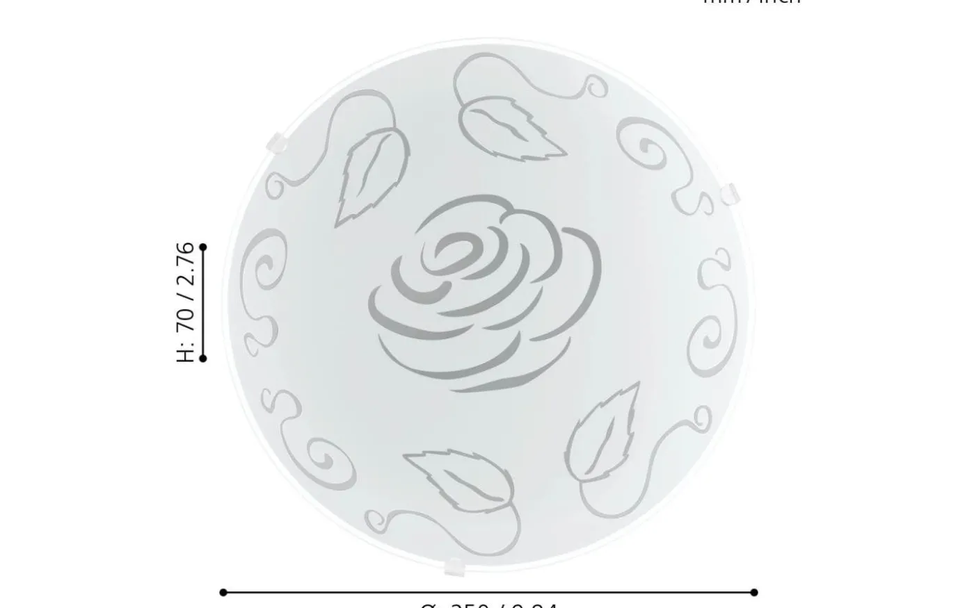 Mars Plafond Ros 24,5cm Vit