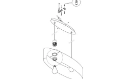 Maserlo Taklampa 78cm Cappuccino/Guld
