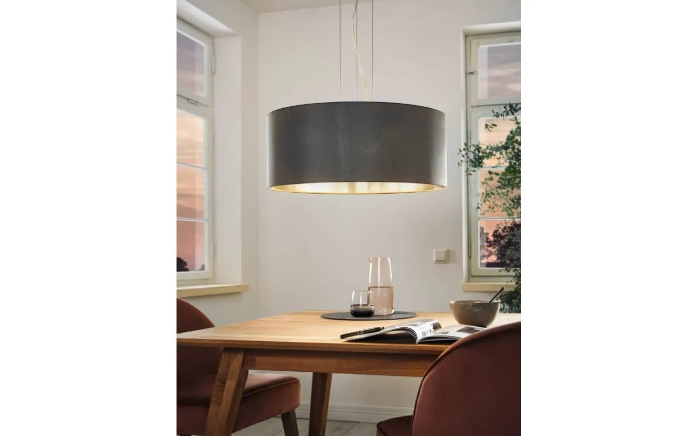 Maserlo Taklampa 53cm Grå/Silver