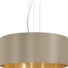Maserlo Taklampa 53cm Taupe/Guld