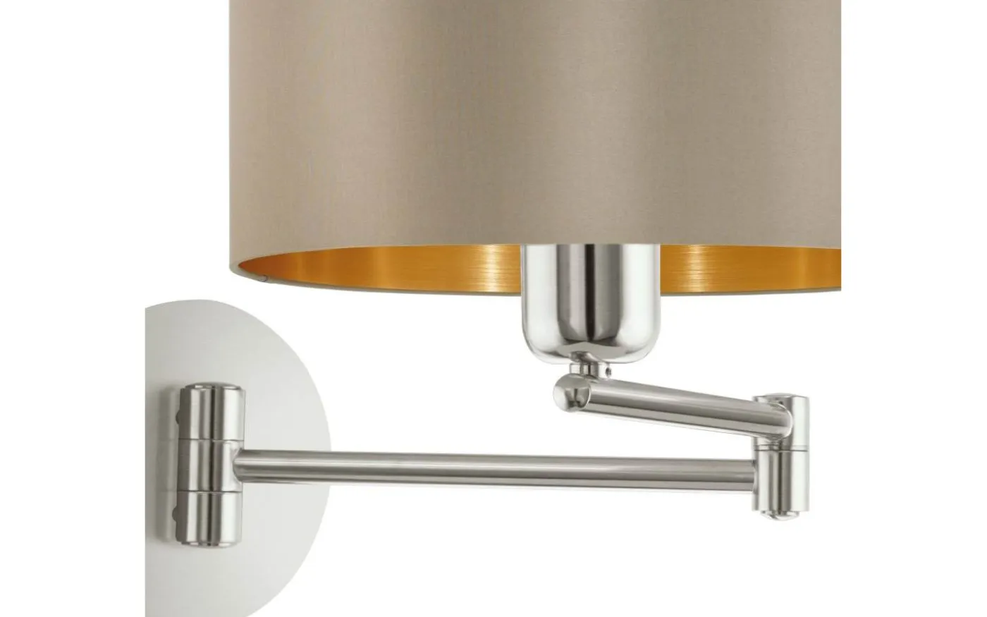 Maserlo Vägglampa Nickel/Taupe