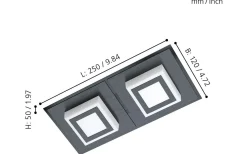Masiano Tak/Vägglampa 25cm LED 3000K 6,6W Svart