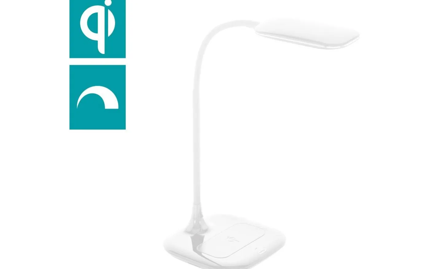 Masserie Skrivbordslampa 39cm QI-laddare LED 4000K 3,4W Vit