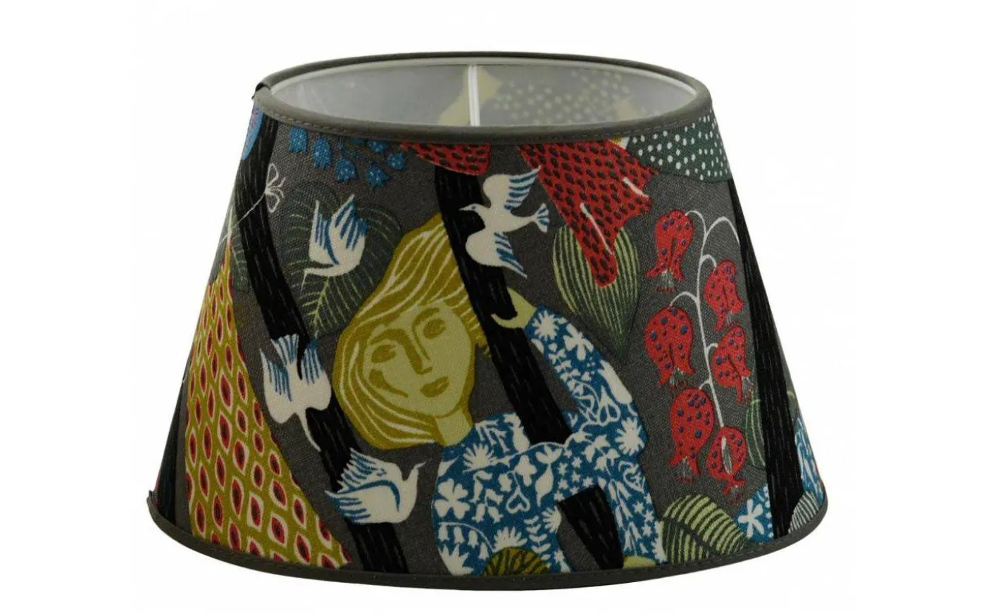 Melodi Oval Lampskärm 25cm Grå Stig Lindberg