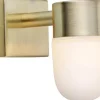 Menton Vägglampa 12cm Mässing/Opal IP44
