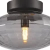 Mesh Plafond Ø20cm Svart/Smoke