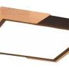 Meta Plafond LED matt svart/trä
