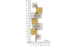 Metro Vägglampa Glas 76cm Guld