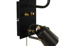 Metz Vägglampa Svart/Matt Mässing