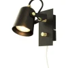 Metz Vägglampa Svart/Matt Mässing