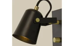 Metz Vägglampa Svart/Matt Mässing