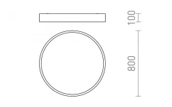 Mezzo Plafond 80cm LED 100W 3000K Vit