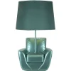 Midcentury Bordslampa 43cm Turkos