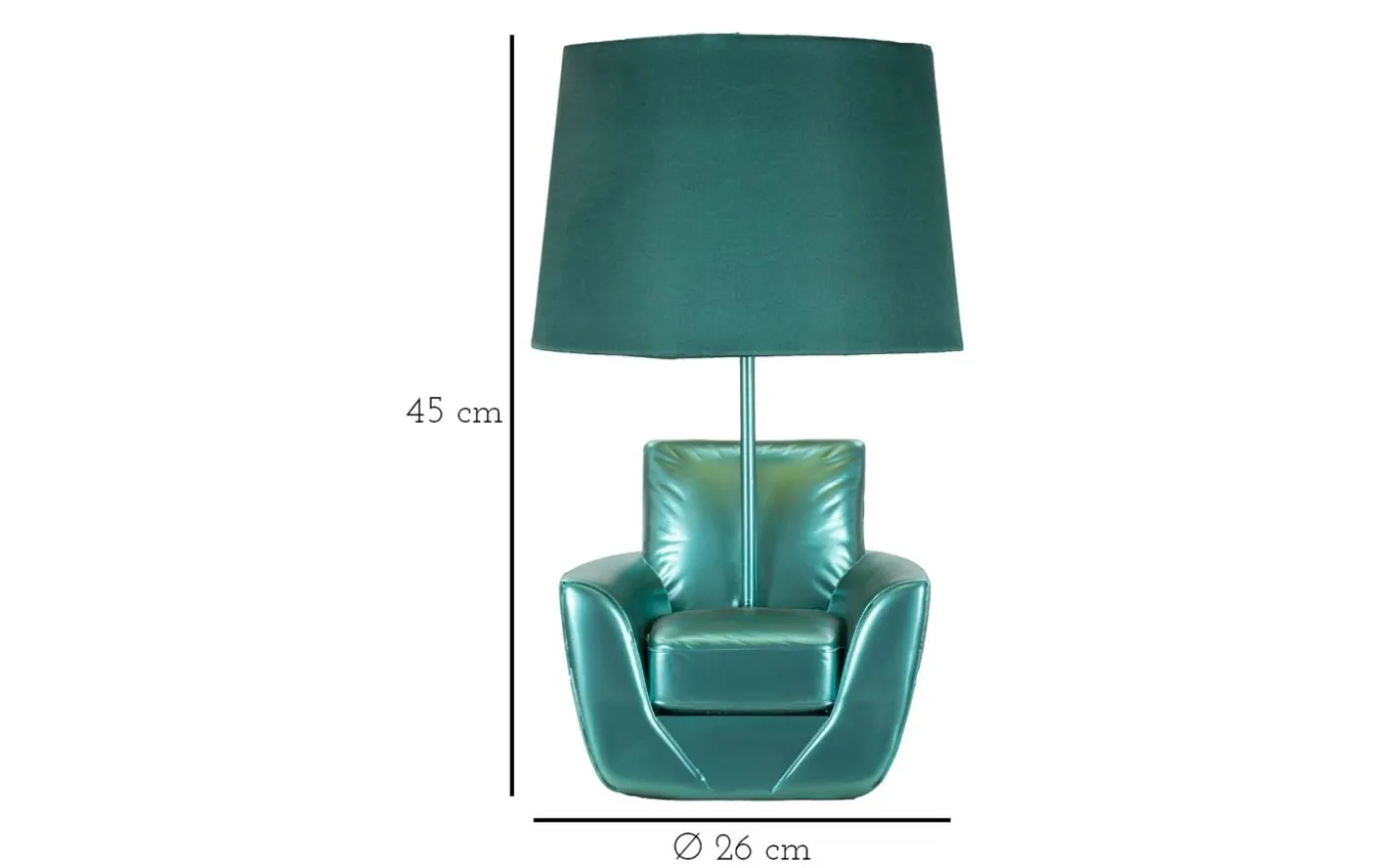 Midcentury Bordslampa 43cm Turkos