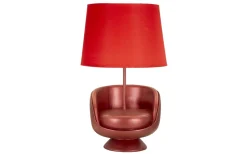 Midcentury Bordslampa 43cm Röd