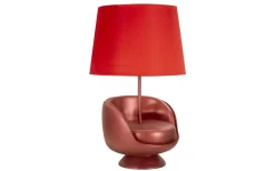 Midcentury Bordslampa 43cm Röd