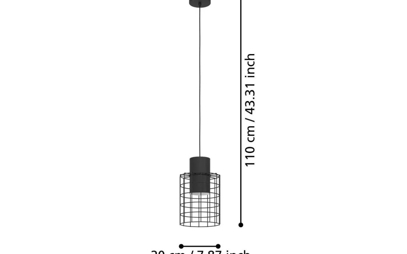 Milligan Fönsterlampa 20cm Svart