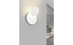 Mio Vägglampa LED rund matt vit