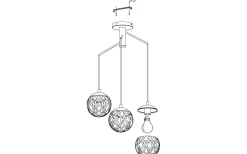 Mirtazza Taklampa 59cm Svart